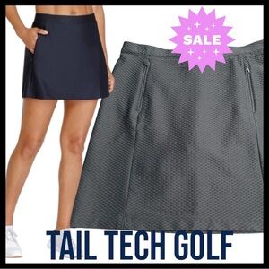 🌞Tail Tech Dark Navy Elevation Textured Golf Skort (M)